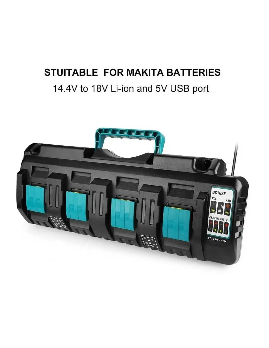 Chargeur compatible batterie Makita 14.4V-18V Li-ion