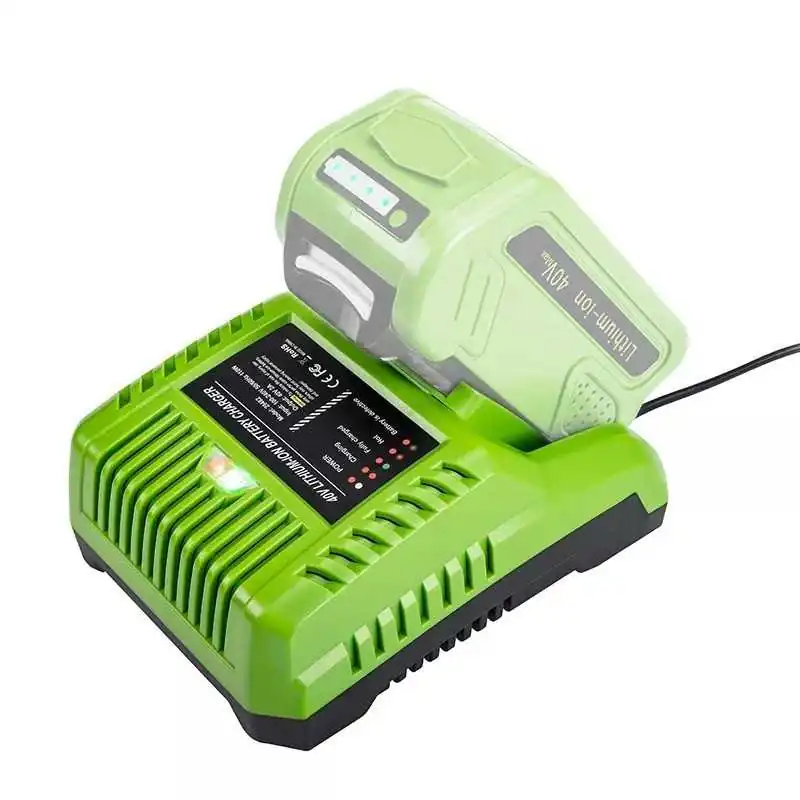 Per GreenWorks G-MAX Power Tool Batteria agli ioni di litio da 40 V Sostituzione rapida del caricatore ELE ELEOPTION - 1