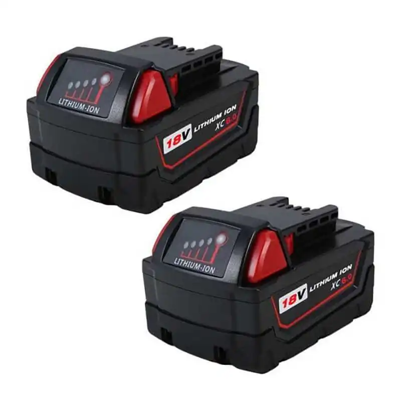 For Milwaukee 18V 6.0Ah M18 Lithium-Ion Battery Replacement (Twin Pack) ELE ELEOPTION - 1