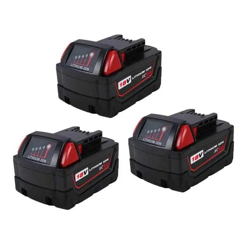 For Milwaukee 18V 5.0Ah M18 Lithium-Ion Battery Replacement (3 Pack) ELE ELEOPTION - 1