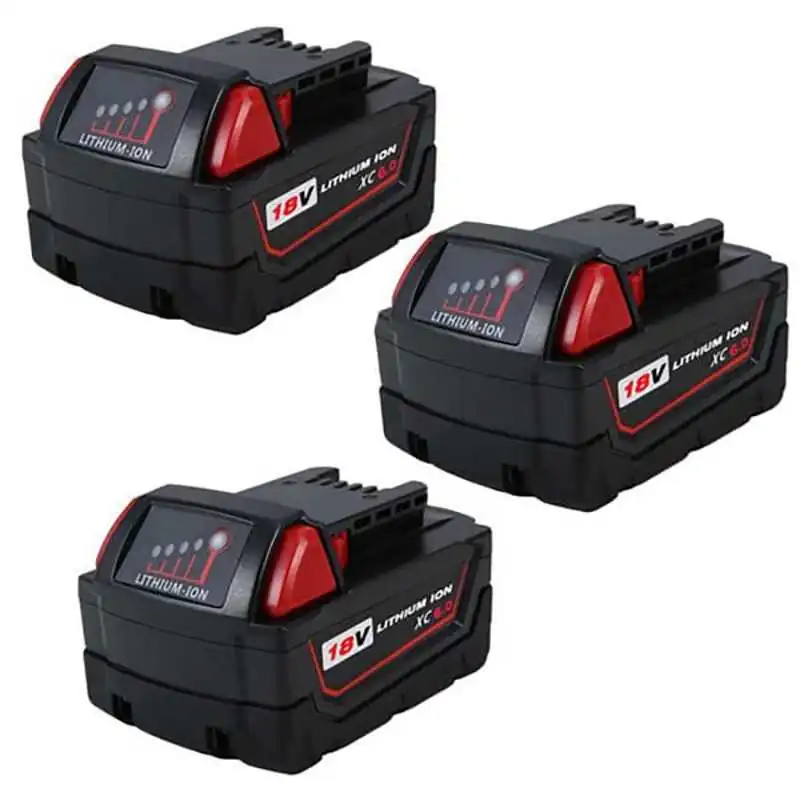 For Milwaukee 18V 6.0Ah M18 Lithium-Ion Battery Replacement (3 Pack) ELE ELEOPTION - 1