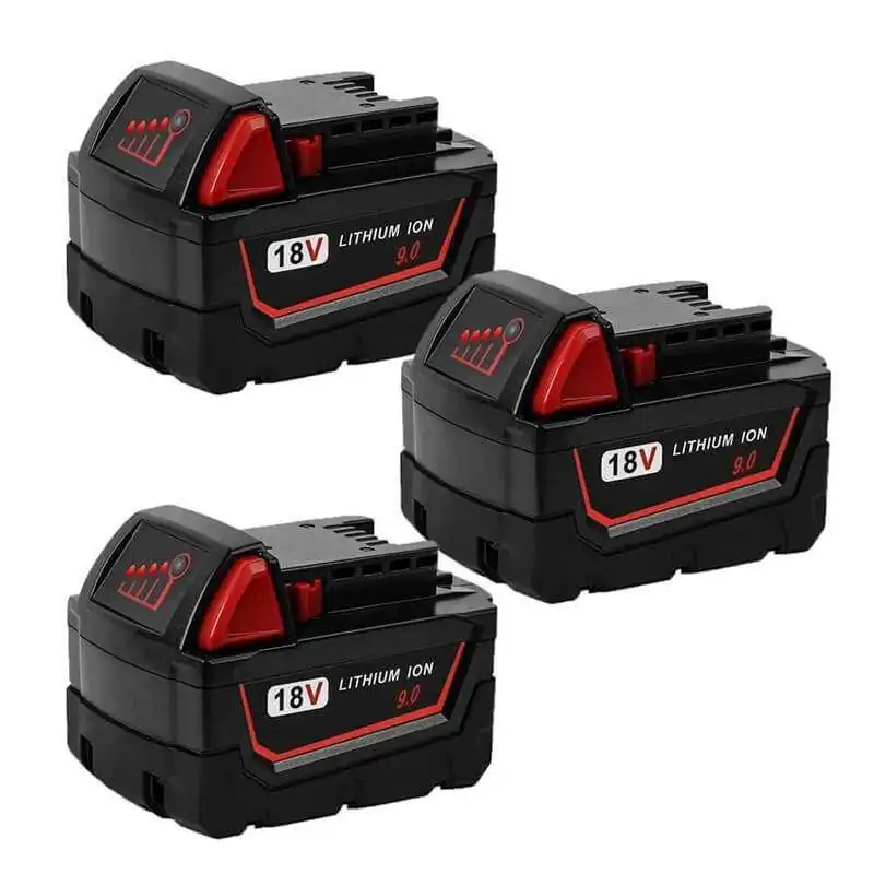For Milwaukee 18V 9.0Ah M18 Lithium-Ion Battery Replacement (3 Pack) ELE ELEOPTION - 1