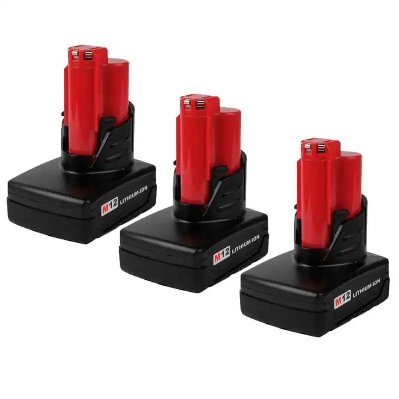 For Milwaukee 12V 5.0Ah M12 Lithium-Ion Battery Replacement (3 Pack) ELE ELEOPTION - 1