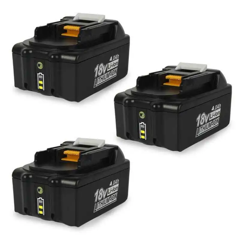 For Makita 18V 4.0Ah BL1840B Lithium-Ion Battery Replacement (3 Pack) ELE ELEOPTION - 1