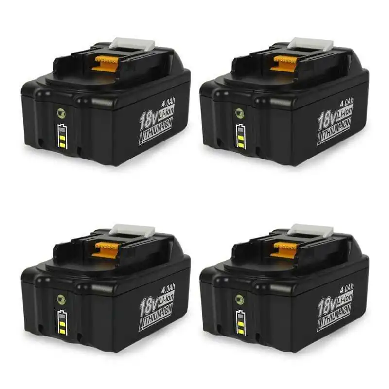 For Makita 18V 4.0Ah BL1840B Lithium-Ion Battery Replacement (4 Pack) ELE ELEOPTION - 1