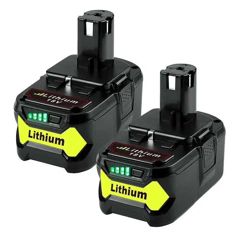 Pour remplacement de batterie lithium-ion Ryobi 18V 6.0Ah P107 P108 (lot de deux) ELE ELEOPTION - 1