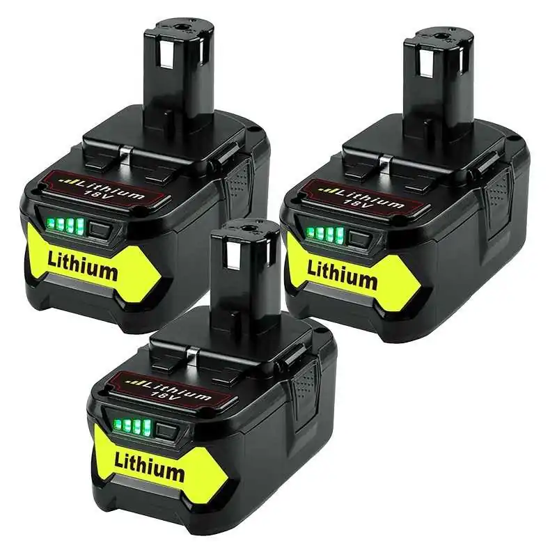 For Ryobi 18V 6.0Ah P107 P108 Lithium-Ion Battery Replacement (3 Pack) ELE ELEOPTION - 1