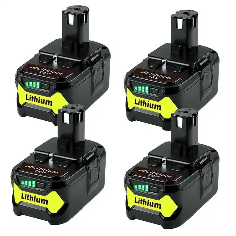 For Ryobi 18V 5.0Ah P107 P108 Lithium-Ion Battery Replacement (4 Pack) ELE ELEOPTION - 1