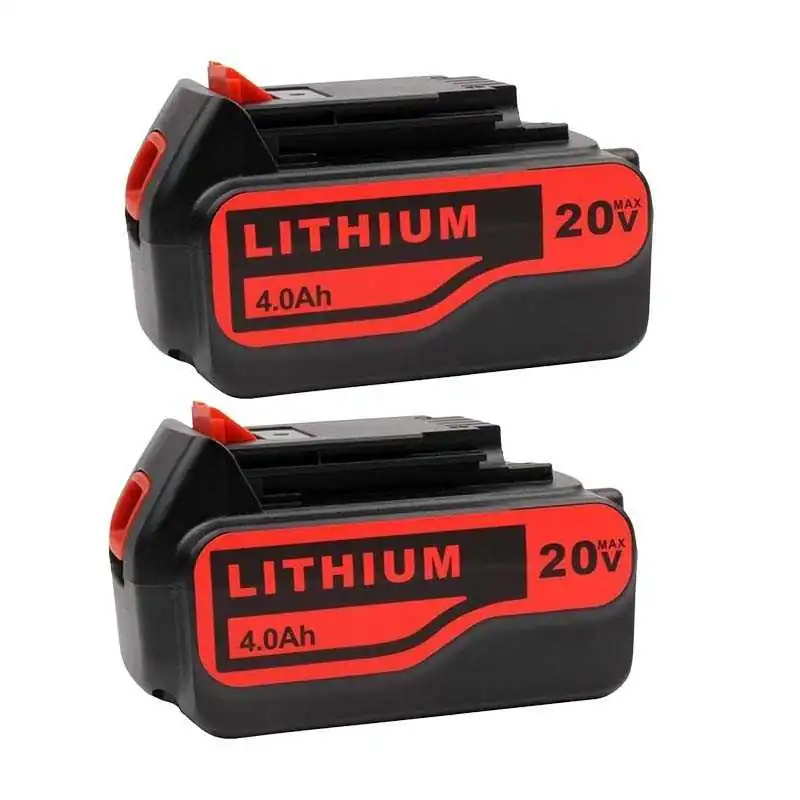 Pour Black & Decker 20V 4.0Ah LBXR20 LB20 LBX20 Remplacement de la batterie lithium-ion (lot de deux) ELE ELEOPTION - 1