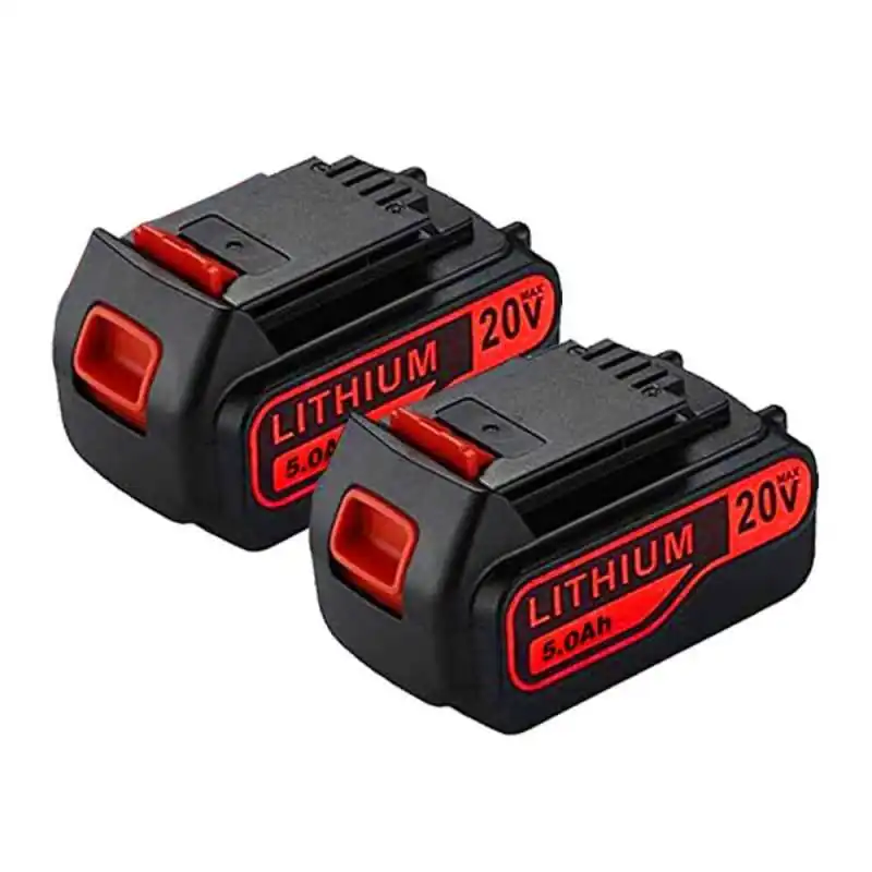 For Black & Decker 5.0Ah 20V LB2X4020 LBXR20 Lithium-Ion Battery Replacement (Twin Pack) ELE ELEOPTION - 1
