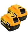 For DeWalt Battery 20V/60V 6.0Ah/9.0Ah DCB606 DCB609 Lithium-Ion Battery Replacement (Twin Pack)
