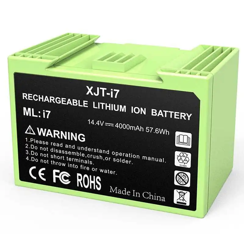 Para iRobot Roomba i7 i7 Plus e5 e6 i3 i4 14.4V 4000mAh Reemplazo de batería  de iones de litio
