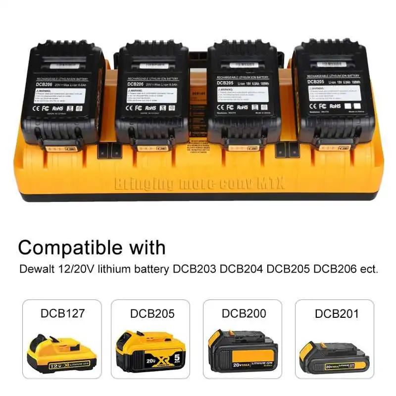 DCB118T2-QW, Cargador de batería DeWALT DCB118 para batería Li-Ion, 18 V,  54 V, Euroconector