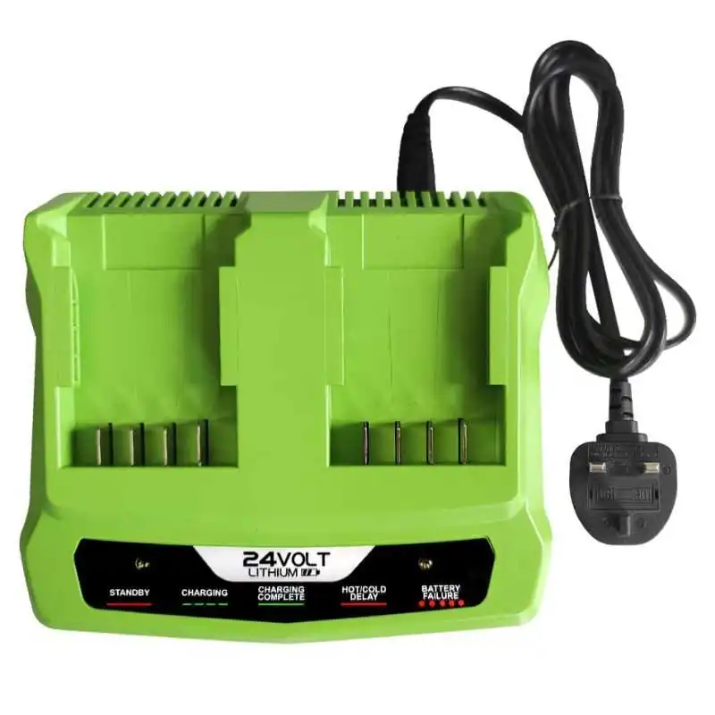 For GreenWorks 24V Dual Port Li-ion Battery Charger Replacement ELE ELEOPTION - 1
