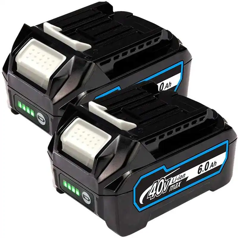 For Makita 6.0Ah 40V Max XGT BL4025 BL4040 Lithium-Ion Battery Replacement (Twin Pack) ELE ELEOPTION - 1