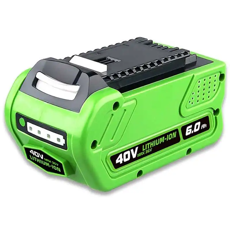 For GreenWorks 40V 6.0Ah G-MAX 29462 Li-ion Battery Replacement Compatible With GreenWorks 40V Power Cordless Tools ELE ELEOPTIO