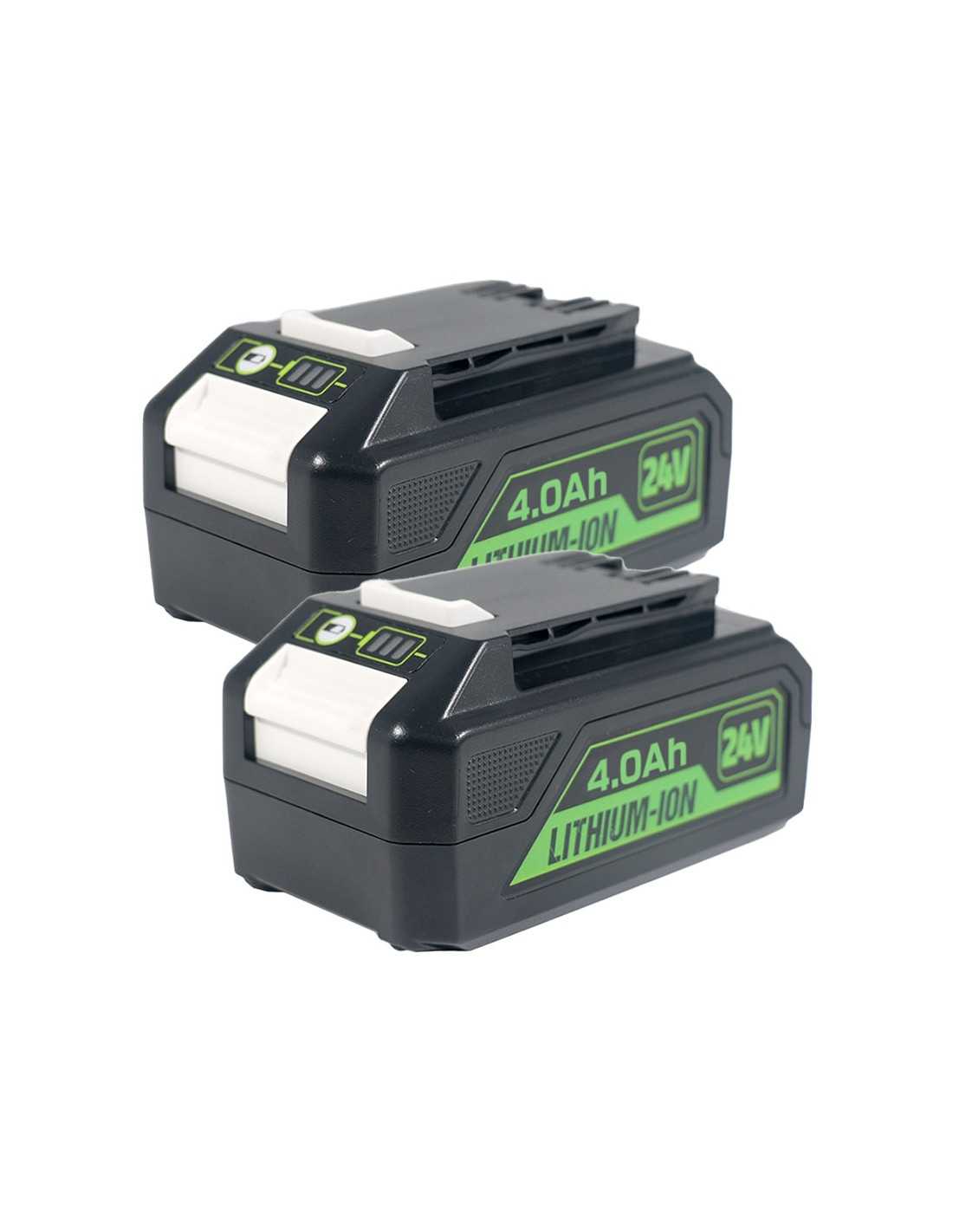 Para reemplazo de batería de iones de litio Greenworks 24V 4.0Ah BAG709 (paquete doble)