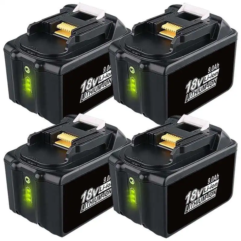 For Makita 18V 9.0Ah BL1890B Lithium-Ion Battery Replacement (4 Pack) ELE ELEOPTION - 1