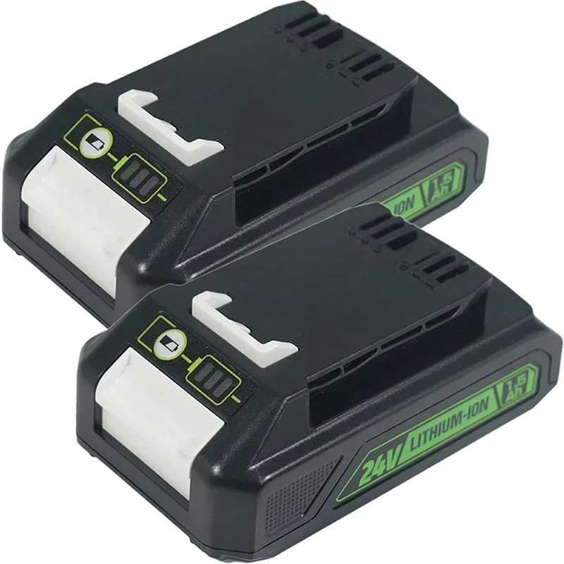 Pour remplacement de batterie lithium-ion Greenworks 24 V 1,5 Ah BAG711 (paquet double) ELE ELEOPTION - 1